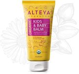 Alteya Organic Kids and Baby Balm 90 ml - USDA Certified Organic Award Winning Baby Skin Care Treatment with Bulgarian Rose Essential Oil - Healing and Protecting Sensitive Irritated Skin