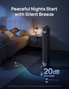 DREO 42" Smart Tower Fan – 9-Speed Bladeless, Silent, WiFi/Alexa, Oscillating