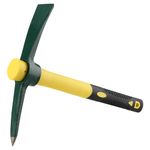 JOIKIT 15 Inch Garden Pick Mattock Hoe, Pick Axe with Plastic Handle, 1.5 Lb Pick Gardening Mattock Hoe for Digging, Loosening Soil