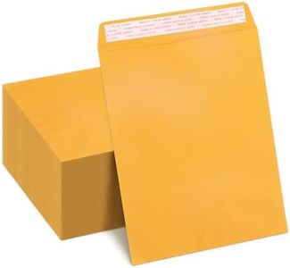 9x12 Manila Envelopes Self Seal 100 Pack, Goefun Yellow Brown Large Catalog Envelopes, 80GSM Paper Manilla Envelopes 9 x 12 Letter Size for Mailing
