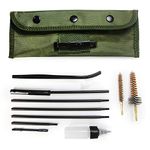 GUGULUZA Rifle Gun Cleaning Kits .22cal/5.56mm .30cal/7.62mm Gun Care Rifle Cleaning Kit with Durable Pouch for Hunting Shooting (.22cal / 5.56mm)