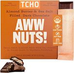 TCHO Aww Nuts! Dark Chocolate Bars (1 pack) | Single Origin, Plant Based, Organic & Fair Trade, | Non GMO, Non-Dairy, Vegan, Soy Free (2.5oz each)