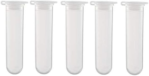 uxcell 20 Pcs 7ml Plastic Centrifuge Tubes with Snap Cap, Polypropylene Graduated Micro Centrifuge Tube, Round Bottom, Clear, Storage Container for beads Sample Laboratory