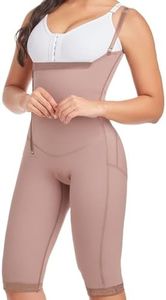 DPrada 021 Shapewear Bodysuit Liposuction Compression Garments Post Surgery Faja - Cocoa-Optic - 3XS
