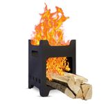 Greenspirit -Ss01 Wood Fired Smokeless Stove For Home & Large Family|Lakdi Ka Mitti Ka Chulha Angeethi Sidgi Rocket Stove|Outdoor Cooking Picnic Camping Hiking Barbeque Bbq|Heavy Duty Stove - Ms Metal