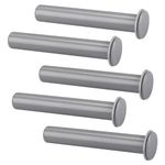 ArrogantF 5 Pack Gray Sleeve and Cap Set for Pool Safety Fence,178-G5 Life Saver Pool Fence DIY- 5/8'' Base Diameter and 4'' Height,Can Be Used with Concrete, Pavers, Deck, Ground