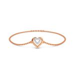 KISNA Real Diamond Jewellery Centric 14KT Rose Gold SI Diamond Bracelet for Women