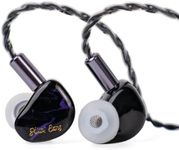 Linsoul Kiwi Ears Cadenza 10mm Beryllium Dynamic Driver IEM 3D Printed with Detachable Interchangeable Plug 0.78 2pin 3.5mm IEM Cable for Musician Audiophile (Purple, Cadenza)