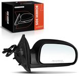 A-Premium Passenger Side Power Door Mirror - Compatible with Chevrolet Trailblazer EXT & GMC Envoy XL XUV & Buick Rainier & Isuzu & Oldsmobile - Heated Manual Folding Black Outside Rear View Mirror