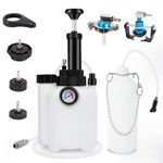 3L Manual Brake Bleeder Fluid Pump, One Person Brake Fluid Extractor with 1L Extractor Bottle &5 Master Cylinder Adapters Compatible with Toyota, Lexus, BMW,Chrysler, Dodge, Jeep, Nissan, Ford ,GM etc