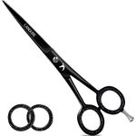 Candure Hairdressing Scissor Barber Salon Shear Stainless Steel Hair Cutting Scissors for Professional, Hairdressers, Barbers and Salon Use for Women, Men, Children and Adults 6" Inch