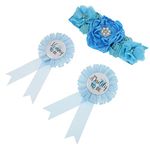 Toddmomy 1 Set for Pregnancy Girl to Photography Mommy New Corsages Pin Gender Corsage Blue Decoration Badge Kit Ribbon Boy Be Flower Party Reveals Mom Shower Combo Badges Celebration Baby