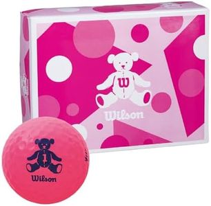 Wilson BEAR4 Golf Balls, Dozen, Pink