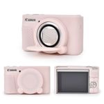 MUZIRI KINOKOO SX730 SX740 Camera Case, Soft Silicone Case for Canon PowerShot SX740/SX730 HS Camera - Anti-Scratch Slim Fit Lightweight Protective Case - Jelly Pink