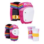 187 Killer Pads Moxi Skate Knee Pads, Elbow Pads, and Wrist Guards, Six Piece Pad Set, Pink, Large/X-Large