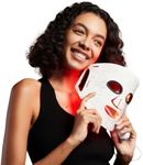 4-in-1 Red Light Therapy for Face, 300 Chips LED Face Mask with 620nm Red, 460nm Blue & 850nm Near-Infrared, Rechargeable Skin Care Mask for Sensitive Skin, Age-Defying, Acne & Repair (White)
