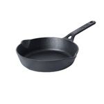 Meyer Pre-Seasoned Cast Iron Frypan | Cast Iron Skillet | Iron Pan | Frying Pan | Iron Fry Pan | Omlette Pan | Gas and Induction Compatible, 22cm, Black