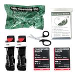 LUYOEXT Tourniquet Kits Tourniquets(2pack),Emergency Israeli Bandage(6inch), Medical Shears(6inch),Compressed Gauze(2pack),Emergency Blanket First Aid & Trauma Kit,7 Pcs Total(Tourniquet Kits 7 pcs)