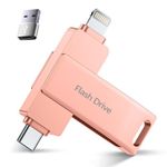 Apple MFi Certified USB Stick iPhone Flash Drive - Portable Photo Stick Flash Drive for iPhone External Storage, High Speed USB Thumb Drive Memory Stick for Photos Videos Transfer (512G, Pink)