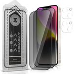 MONASAY for iPhone 14 Plus Privacy Glass Screen Protector [1 Pack][Camera Lens Protector][Easy Installation] Matte anti-peep tempered screen Film Case Friendly