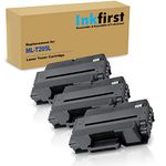 3 Inkfirst® Toner Cartridges MLT-D205L (MLTD205L) Compatible Remanufactured for Samsung D205L Black SCX-4835FD SCX-4835FR SCX-5639FR SCX-5739FW ML-3312ND ML-3712ND ML-3712DW