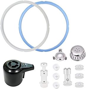 Sealing Ring and Steam Release Handle,Float Valve Replacement Parts with Anti-Block Shield For Instant Pot Duo5,6Quart (5/6QT)