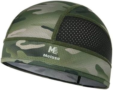 MELASA Cooling Skull Caps Helmet Liner, Lightweight Mesh Under Helmet Cycling Motorcycle Hard Hat Sweat Liner for Men Women (Camouflage Army Green)