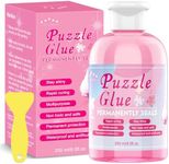 STARTSO WORLD Jigsaw Puzzle Glue with Applicator for Adults and Children Clear Water-Soluble Special Craft Puzzle Glue, Non-Toxic and Quick Dry for 3000/4500/5000 Pieces of Puzzle,250ML