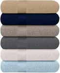 KAHAF Collection 6-Pack Bath Towels