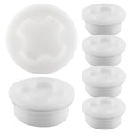 HARSKIYER 6pcs 2.42’’ / 61.5mm Barrel Bung Cap, Plastic Bung Hole Caps Poly Buttress Drum Bung Plug Cap Seal Lid Barrel Caps for 55 Gallon Plastic Drums with Silicone Gasket, Coarse Thread