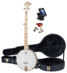 Deering Goodtime Maple Openback Banjo with Hard Case Instrument Alley Open Back Combo - Made in the USA