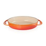 Le Creuset Enamelled Cast Iron Round Tatin Roasting Dish, 25cm, 1.8 Litres, Volcanic, 20129250902460