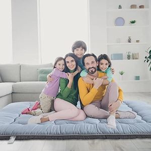 NeuType Futon Mattress Sleeping Mat on Floor for Adults, Kids - Suitable for Camping, Road Trip, Guest Room, Japanese Futon Mattress, Queen Size