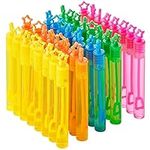 THE TWIDDLERS - 40 Mini Bubble Makers Star Design in Assorted Neon Colourful Bottles, 10ml - Kids Gift Toy, Birthday Pinata Fillers Party Favours, Classroom Prizes and Rewards