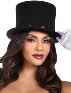 Leg Avenue Womens Deluxe Collapsible Top Hat, Black, O/S