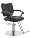 CO-Z Barber Chair, Salon Chair for Hair Stylist with 360° Swivel 15 cm Adjustable Height, Hydraulic Stylist Chair with Weighted Steel Base 250 kg Capacity for Beauty Salon Barber Shop Tattoo Parlor