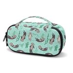 HUGS IDEA Cartoon Otter Cute Print Insulin Cooling Bag Diabetic Supplies Travel Case, Insulin Pen and Medication Carrying Case, Reusable Storage Bag Insulin Cooler Case