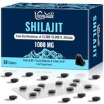 Shilajit Tablets 30,000 mg, 100% Pure Himalayan Shilajit, Rich in Fulvic Acid & 85+ Trace Minerals, Shilajit Resin Supplement for Energy & Immune Health (60 Tablets)