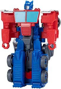 Transformers F6716 Earthspark Optimus Prime 1-Step Flip Changer Figure, 10 cm, from 6 Years, Multi-Coloured