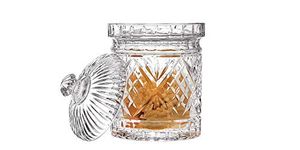 Godinger Canister Jar, Crystal Food Storage Jars with Lid - Dublin Collection, 8.5" Tall