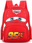 Tomicy Cars Lightning Backpack Cars Children's Backpack Unisex Children's Backpack Luggage Kids Luggage from 3-8 Years for Boys Girls 34 x 29 x 13 cm, red, Large