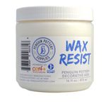 Penguin Pottery Ceramic Wax Resist for Pottery Glaze, Clay Glaze, Slip Clay - Use Pottery Wax Resist with Underglazes in Pottery Kiln - Alternative to Latex Resist for Pottery (1 Pint | 473 ml)