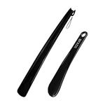 FADII 2 Pack Shoe Horn Long Handled 45cm+22cm Long Shoe Horn-Plastic Shoehorn for Men, Women with Comfort Grip Long Shoe Horns-Flexible Extra Long Shoe Horn for Elderly