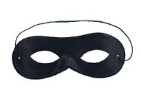 Henbrandt Single Black Eye Mask Domino Masquerade Mask Men Women Highway Robber Bandit Superhero Super Villains Eye-mask Halloween Fancy Dress Costume Accessories for Adults