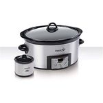 Crock-Pot 6-Quart Countdown Programmable Oval Slow Cooker with Dipper, Stainless Steel, SCCPVC605-S