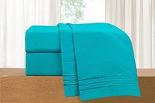 Elegant Comfort Luxury 4-Piece Bed Sheet Set - Luxury Bedding 1500 Premium Hotel Quality Microfiber, Wrinkle Resistant Cool & Breathable, Easy Elastic Fitted, King, Teal