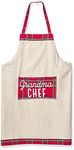 Mud Pie womens Apron, Tartan, 34" 27" Mud Pie Grandma Chef Apron Tartan 34 x 27 , Grandma, One Size US