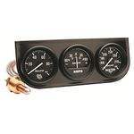 Auto Meter 2393 Black 2-1/16" Mechanical Three-Gauge Console