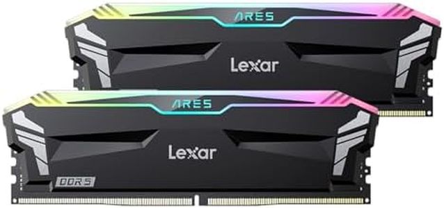 Lexar ARES RGB DDR5 RAM 32 GB Kit (2x16 GB) 7200 MHz, 288-pin UDIMM Desktop Memory, PC Gaming Computer Memory for XMP 3.0/AMD Expo, Empowered by SK Hynix, CL34-42-42-84, 1.4V (LD5U16G72C34LA- RGD)