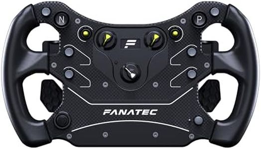 Corsair FANATEC Sim Racing CSL Steering Wheel GT3 – Overmolded Grips, Custom Magnetic Shifters, Dual Analog Paddles, OLED Display, QR2 Lite Wheel-Side Preinstalled – PC, Xbox